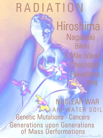 Radiation Fukushima Chernobyl Radioactive mutated plant flower baby Fukushima Nuclear Radiation Atomic Hiroshima Nagasaki Colette Dowell Graphic